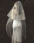 包辺二重のサテンの横顔隠れの中でローリングモデルの新婦の頭紗と白いウェディングベールの旅撮影のベールの頭の糸の白い100 cm-135 cm